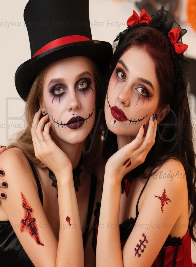 BodyAce Halloween Lip Rings 16G Flat Back Earrings Pumpkin Helix Cartilage Earring Black Skull Tragus Piercing Ghost Lip Studs halloween Labret Jewelry [BL:6mm;Black] - Image 3